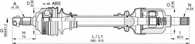 OPEN PARTS drs639700 -  Приводной вал